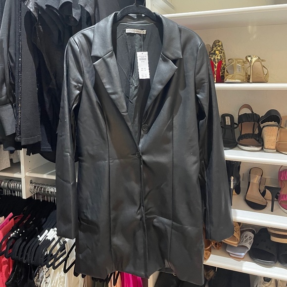 Medium Abercrombie & Fitch Leather Jacket Dress - Picture 3 of 3